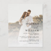 Budget Elegant Photo Wedding Invitation Flyer (Voorkant)