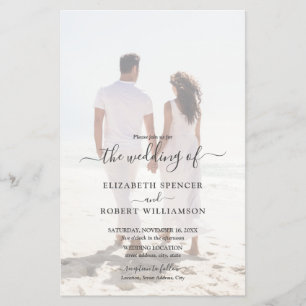 Budget Elegant Photo Wedding Invitation Flyer