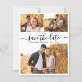 Budget Elegant Photo Wedding Save The Date Kaart (Voorkant)
