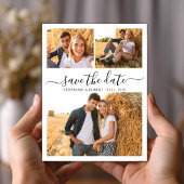 Budget Elegant Photo Wedding Save The Date Kaart