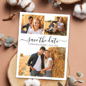 Budget Elegant Photo Wedding Save The Date Kaart