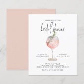 Budget Elegant Pink Cocktail Vrijgezellenfeest Bru (Voorkant / Achterkant)