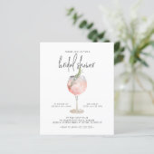 Budget Elegant Pink Cocktail Vrijgezellenfeest Bru (Staand voorkant)