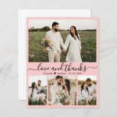 Budget Elegant Pink Foto Weddenschap Hartelijk dan (Voorkant / Achterkant)