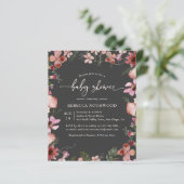 Budget Elegant Pink Peachy Shower Uitnodiging (Staand voorkant)