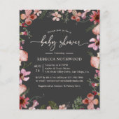 Budget Elegant Pink Peachy Shower Uitnodiging (Voorkant)