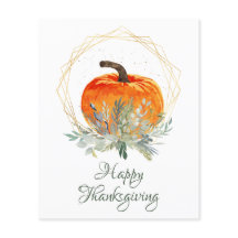 Budget Elegant Pumpkin Thanksgiving Kaart