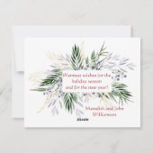 Budget Elegant Red Black Gold Bokeh Tree FLAT Feestdagenkaart (Achterkant)