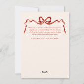 Budget Elegant Red Bow Christmas One Photo Feestdagenkaart (Achterkant)