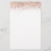 Budget Elegant Roos Gold Glitter WeddenMenu (Achterkant)