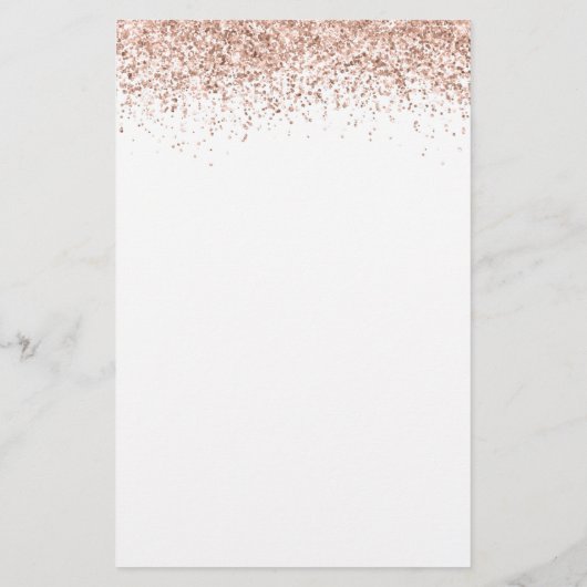 Budget Elegant Roos Gold Glitter WeddenMenu (Achterkant)