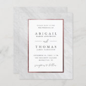 Budget Elegant Roos Gold & White Marble Wedding (Voorkant / Achterkant)