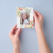 BUDGET Elegant roze Rose Floral Hartelijk dank Flyer (Hand)