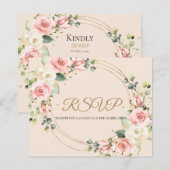 BUDGET Elegant RSVP-kaart. (Voorkant / Achterkant)