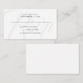 BUDGET Elegant Rustic Brush Script RSVP Weddenscha Notitiekaartje (Voorkant / Achterkant)