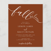Budget Elegant Rustic Herfst in Love Wedding Invit (Voorkant)