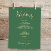 Budget Elegant Sage Green Scripting Gold Menu Kaar