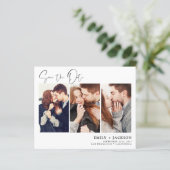 Budget Elegant Save the Date 3 Photo Invitations (Staand voorkant)