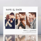 Budget Elegant Save the Date 3 Photo Invitations