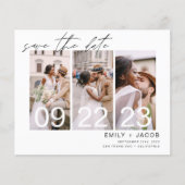 Budget Elegant Save the Date 3 Photo Invitations (Voorkant)