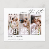 Budget Elegant Save the Date 3 Photo Invitations Flyer (Voorkant)