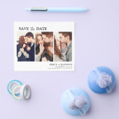 Budget Elegant Save the Date 3 Photo Invitations Flyer (Enkel)
