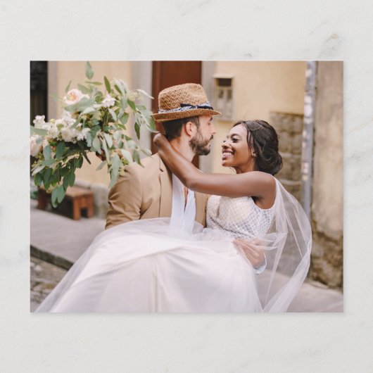 Budget Elegant Save the Date 4 Photo White (Achterkant)