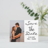 Budget elegant Save the date bruiloft uitnodiginge Aankondigingskaart (Staand voorkant)