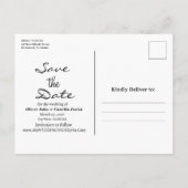 Budget elegant save the date trouwkaarten aankondigingskaart (Achterkant)