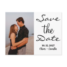 Budget elegant Save the date trouwkaarten