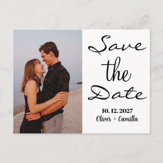 Budget elegant save the date trouwkaarten aankondigingskaart (Voorkant)