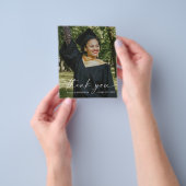 Budget Elegant Script Afstuderen Hartelijk dank Flyer (Hand)