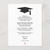 Budget Elegant Script Afstuderen Hartelijk dank Flyer (Achterkant)