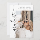 Budget Elegant Script Afstuderen het Afstuderen Fo Aankondiging (Voorkant)