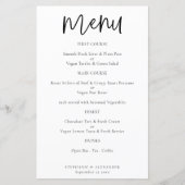 Budget Elegant Script Any Color Weduwmenu (Voorkant)