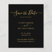Budget Elegant Script Black en Gold sparen de Datu Flyer (Voorkant)
