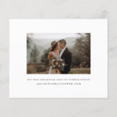 Budget Elegant Script Foto Huwelijk Save The Date (Achterkant)
