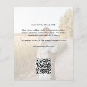 Budget Elegant Script Foto QR Code Bruiloft Flyer (Achterkant)