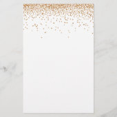 Budget Elegant Script Gold Glitter WeddenMenu (Achterkant)