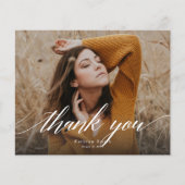 BUDGET Elegant Script Moderne Foto Dank u Flyer (Voorkant)