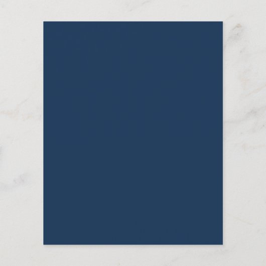 Budget Elegant Script Navy en Gold sparen de Datum Flyer (Achterkant)