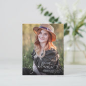 BUDGET Elegant Script Photo Sage Green Afstuderen (Staand voorkant)