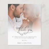 Budget Elegant Script Photo Verloving Hartelijk da (Voorkant)