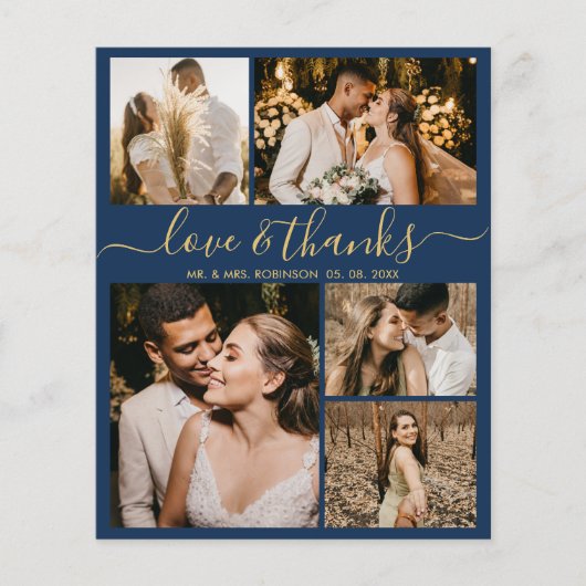 Budget Elegant Script Photo Weddenschap Bedankt Fl Flyer (Voorkant)