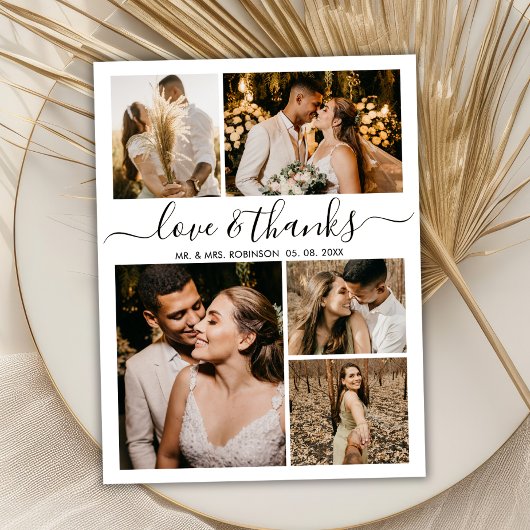 Budget Elegant Script Photo Weddenschap Bedankt Flyer