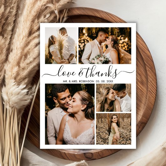 Budget Elegant Script Photo Weddenschap Bedankt Flyer