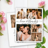 Budget Elegant Script Photo Weddenschap Bedankt Flyer