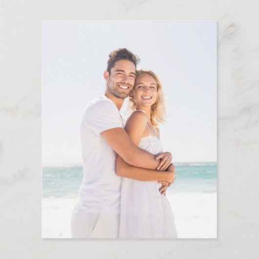 Budget Elegant Script Photo Wedding Invitation (Achterkant)