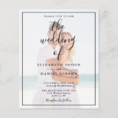Budget Elegant Script Photo Wedding Invitation (Voorkant)