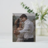 Budget Elegant Script Photo Wedding Invitation (Staand voorkant)